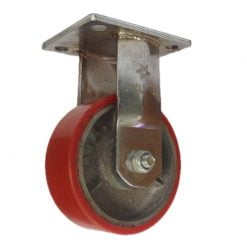 Bánh xe đẩy hàng chịu lực PU Gang 100*50mm càng thép