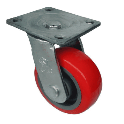 Bánh xe đẩy hàng chịu lực PU Gang 150*50mm càng thép