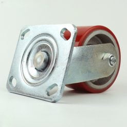 Bánh xe đẩy hàng chịu lực PU Gang 100*50mm càng thép