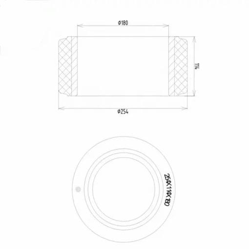 Bánh xe nâng điện 254x114x180 - Bánh tải PU