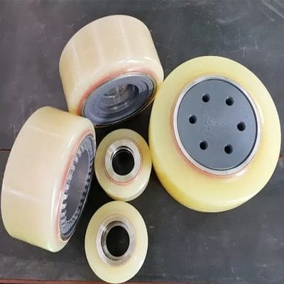 Bánh xe nâng điện 330x145x180 - Bánh lái PU