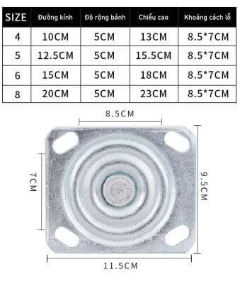 Sản xuất bánh xe đẩy hàng, bánh xe nâng, con lăn băng tải theo yêu cầu