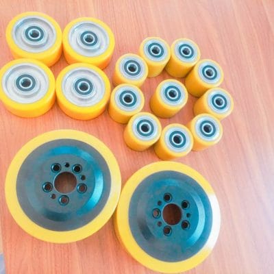 Bánh xe nâng điện 230x75 - Bánh lái PU