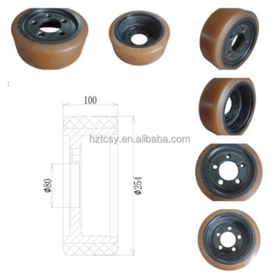 Bánh xe nâng điện 254x100 - Bánh tải PU
