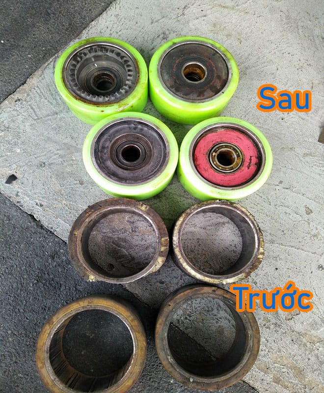 Bọc bánh xe PU - bọc bánh xe nâng điện, con lăn băng tải PU