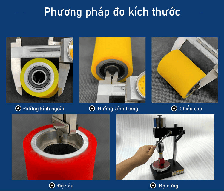 Sản xuất bánh xe đẩy hàng, bánh xe nâng, con lăn băng tải theo yêu cầu