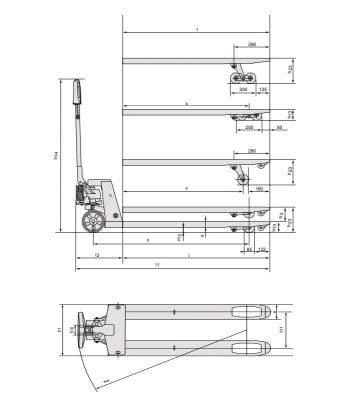 Xe nâng tay 3 tấn chính hãng L'ECO
