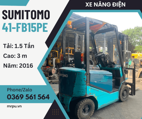 Xe Nâng điện Ngồi Lái 1.5 Tấn Sumitomo 41 Fb15pe