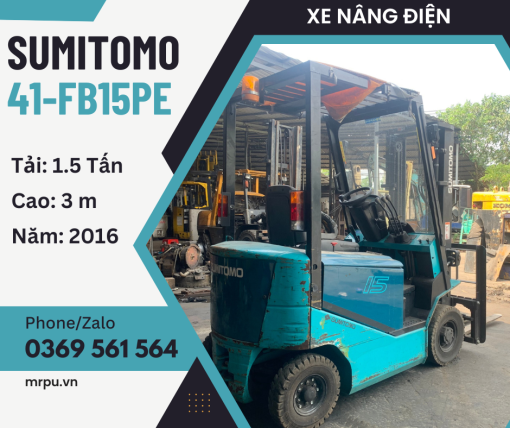 Xe Nâng điện Ngồi Lái 1.5 Tấn Sumitomo 41 Fb15pe