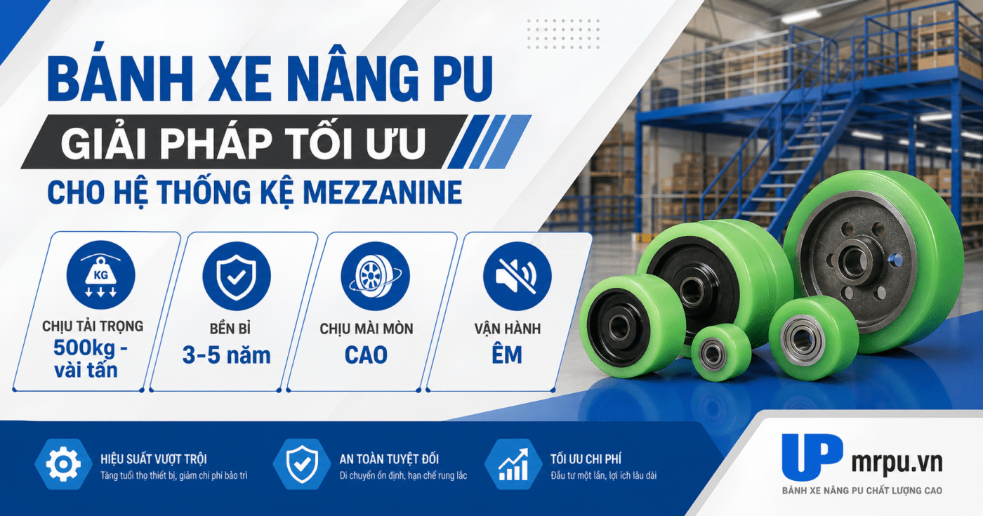 Ứng dụng bánh xe nâng chịu lực trong hệ thống kệ di động mezzanine 1 Ứng dụng bánh xe nâng chịu lực trong hệ thống kệ di động mezzanine