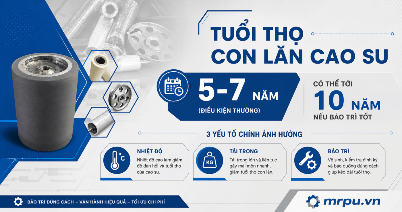 Vòng đời thực tế của con lăn băng tải cao su là bao lâu và các yếu tố tăng cường tuổi thọ 1 Vòng đời thực tế của con lăn băng tải cao su là bao lâu và các yếu tố tăng cường tuổi thọ