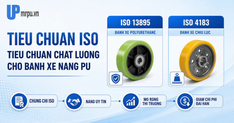 Xu hướng tiêu chuẩn hóa bánh xe nâng PU chịu lực theo ISO trong doanh nghiệp sản xuất