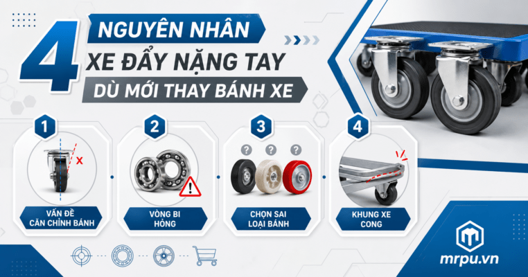 Tại sao xe đẩy hàng chịu lực bị nặng tay dù mới thay bánh xe: Phân tích từ góc độ cơ học và căn chỉnh