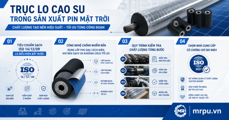 Trục lô cao su trong ngành sản xuất pin mặt trời: Tiêu chuẩn sạch và chống nhiễm bẩn