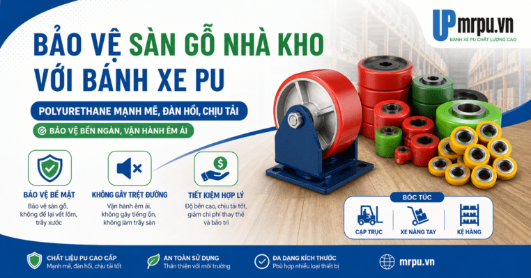Bánh xe PU cho nhà kho có sàn gỗ: bảo vệ bề mặt tối đa