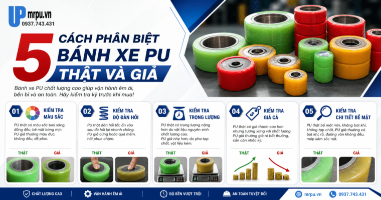 Cách phân biệt bánh xe PU thật và giả trên thị trường hiện nay