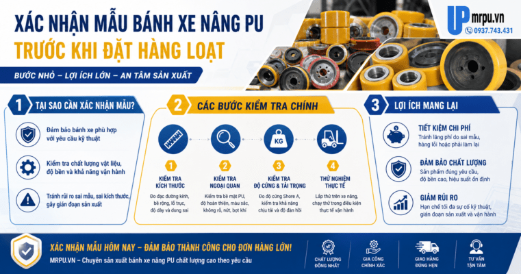 Hỏi đáp: Bộ phận thu mua có cần xác nhận mẫu bánh xe nâng PU trước khi đặt hàng loạt không?
