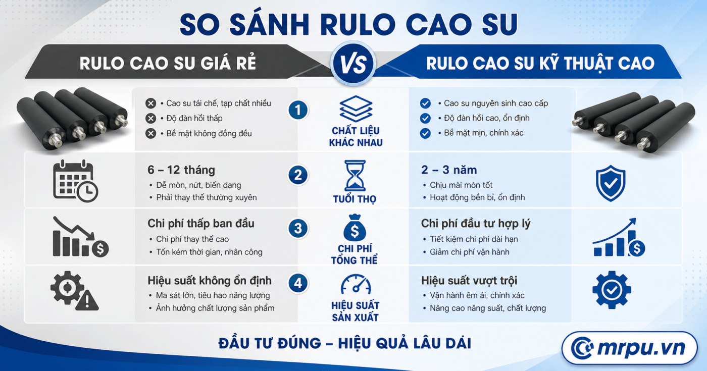Hỏi đáp: Trục lô cao su giá rẻ và trục lô cao su kỹ thuật cao khác nhau ở điểm nào? 1 Hỏi đáp: Trục lô cao su giá rẻ và trục lô cao su kỹ thuật cao khác nhau ở điểm nào?