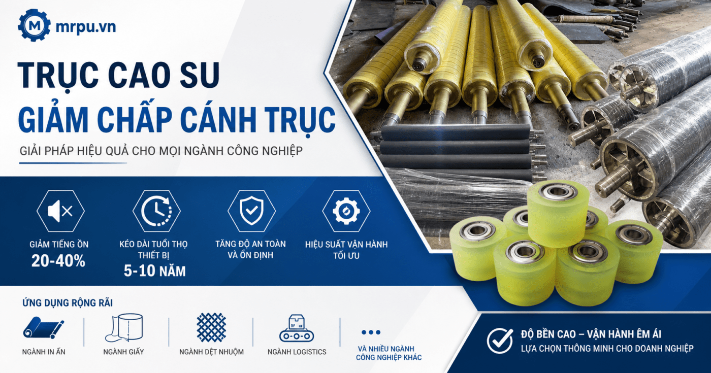 Trục cao su giảm chấn cầu trục: Giải pháp giảm tiếng ồn và kéo dài vòng đời cầu trục 1 Trục cao su giảm chấn cầu trục: Giải pháp giảm tiếng ồn và kéo dài vòng đời cầu trục