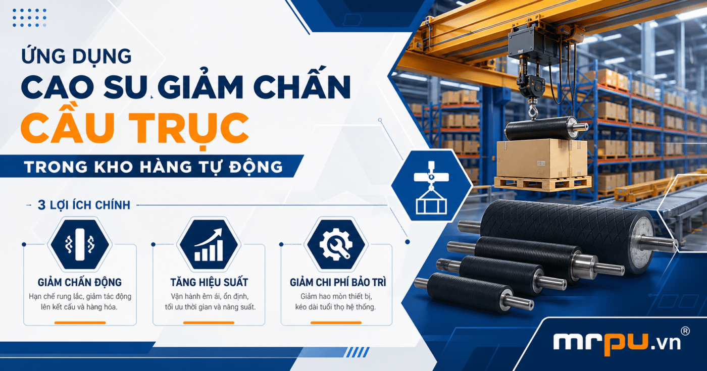 Ứng dụng cao su giảm chấn cầu trục trong kho hàng tự động: Lợi ích thực tiễn 1 Ứng dụng cao su giảm chấn cầu trục trong kho hàng tự động: Lợi ích thực tiễn